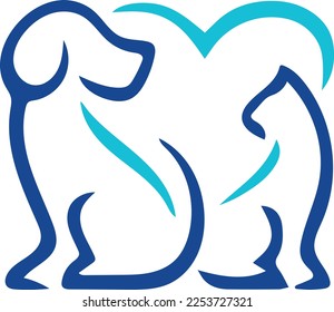 DOG and CAT logo, Pet lovers inspirations, lovely pet brands, logo for your animal care center