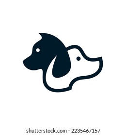 dog and cat logo for pet shop