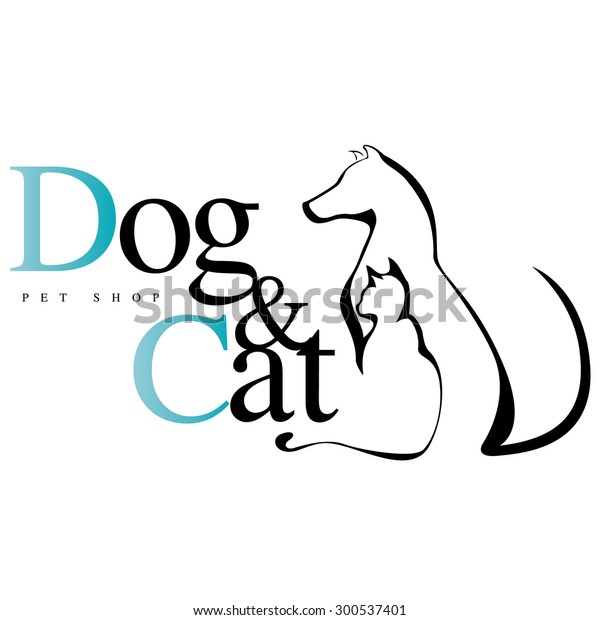 Dog Cat Logo Pet Shop Vet Stock Image Download Now