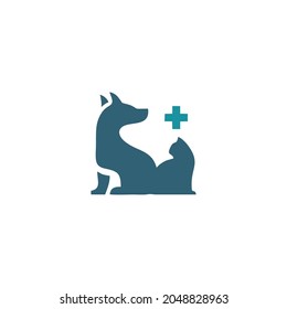 dog and cat logo simple clean and elegance