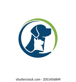 Dog and cat logo simple and clean