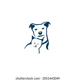 dog and cat logo simple elegance and clean