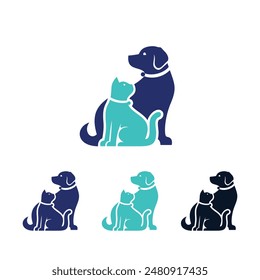 Dog And Cat Logo Template Design Vector, Emblem, Icon