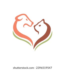 dog and cat logo vector