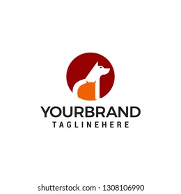 Dog and Cat Logo Vector Design Template