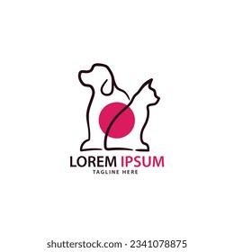 DOG AND CAT LOGOS SUITABLE FOR PET SHOP