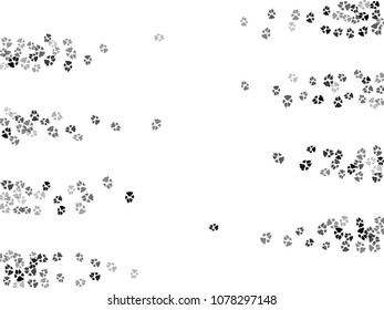 Dog Cat Paw Black Footprint Isolated Stock Vector (Royalty Free ...