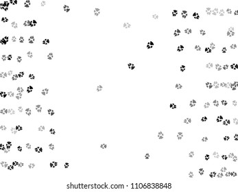 Dog Cat Paw Black Footprint Isolated Stock Vector (Royalty Free) 1106838848