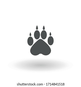 dog and cat paw icon isolated sign symbol vector illustration  black style icon simple animal pet paw print