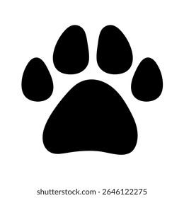 dog cat paw icon print vector silhouette logo - vet veterinary animal footprint illustration