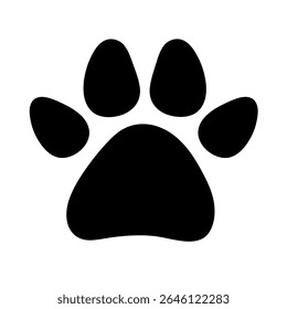 dog cat paw icon print vector silhouette logo - vet veterinary animal footprint illustration