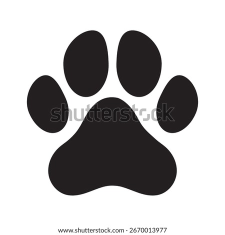 dog cat paw icon print vector silhouette logo - vet veterinary animal footprint illustration