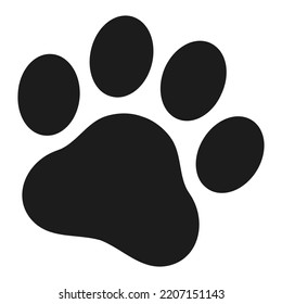 Dog Or Cat Paw Icon. Vector Illustration