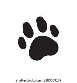 Dog or cat paw print. Animal paw logo. Vector
