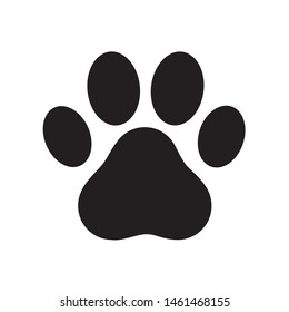 dog or cat paw print icon inflat design