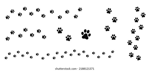 Dog And Cat Paw Print Icon