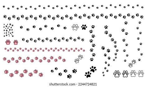 Dog and cat paw print icon
