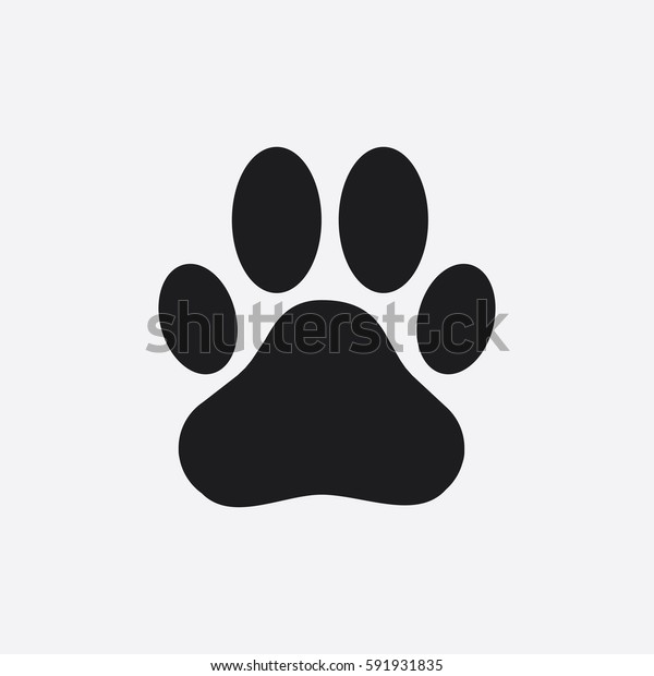 Dog Cat Paw Print Icon Vector のベクター画像素材 ロイヤリティフリー