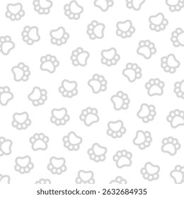 Dog Cat Paw Print Pattern Background Vector Illustration