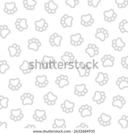 Dog Cat Paw Print Pattern Background Vector Illustration