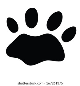 dog or cat paw print. vector illustration