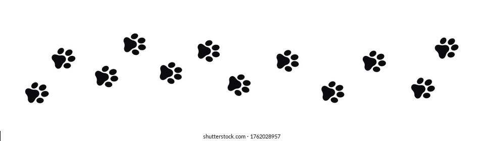 Dog And Cat Paw Print Vector Icon