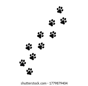 Dog And Cat Paw Print Vector Icon