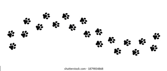 Dog And Cat Paw Print Vector Icon