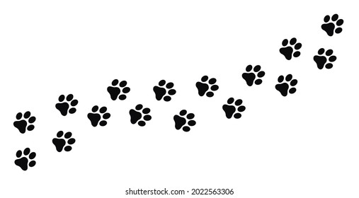 Dog And Cat Paw Print Vector Icon