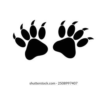 Vector de impresión de pata de perro y gato