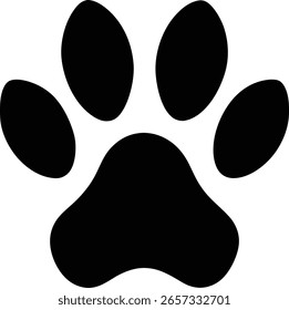 Hund und Katze Pfote Print Vektorgrafik Silhouette, Tier-Fußabdruck Vektorgrafik-Symbol