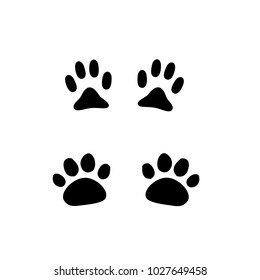 Dog and cat paw prints