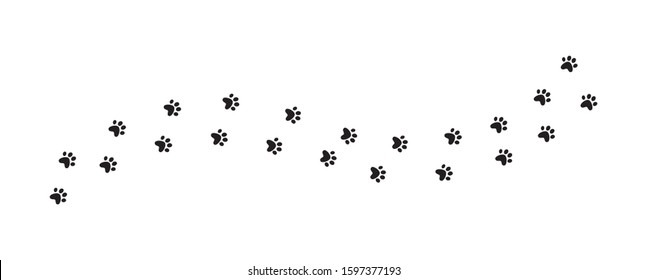 Dog or cat paw. Prints vector illustration