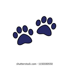 dog or cat paw. Symbol of pet. Animal footprint. Puppy icon