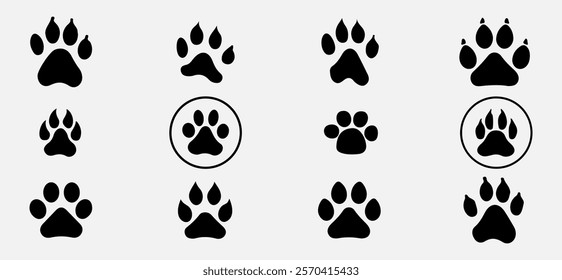 "Dog and Cat Paw Tracks with Checkmark Icon – Ideal for Pet-Friendly Brands, Animal Rescue, or Wellness Projects"