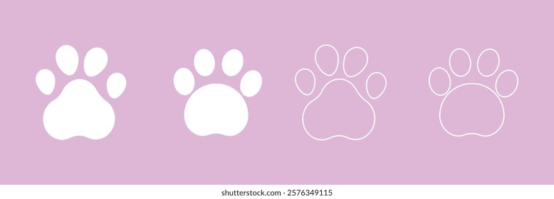 Dog or cat paw vector icon