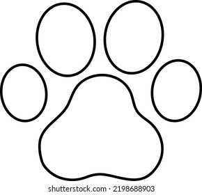 Pata de perro o gato. ilustración vectorial.eps
