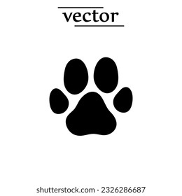 Hund- oder Katzenpfau. Vektorgrafik, flaches Design auf weißem Hintergrund.EPS