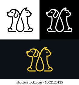 Logotipo de veterinaria animal para perros