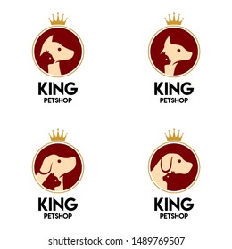 dog cat pet care logo illustration set - vector