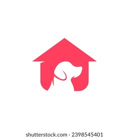 dog cat pet house home logo vector icon illustration	