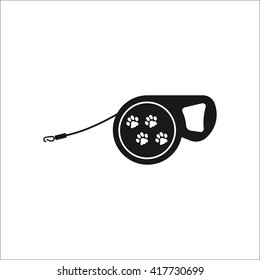 Dog Cat Pet Lead Sign Simple Icon On  Background