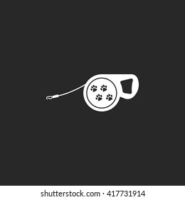 Dog cat pet lead sign simple icon on  background