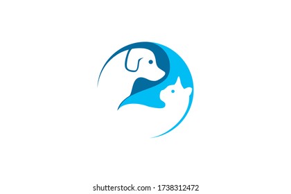 Dog and Cat, Pet Shop Vector Logo Template. This logo could be used 
as logo of pet shop, pet clinic, or others
