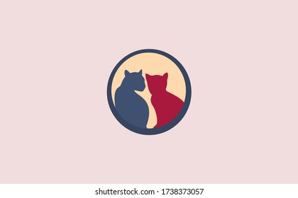 Dog and Cat Pet Shop Vector Logo Template. This logo could be use 
as logo of pet shop, pet clinic, or others