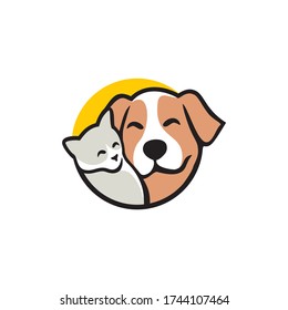 Dog and Cat Pet Shop Vector Logo Template. This logo could be use 
as logo of pet shop, pet clinic, or others