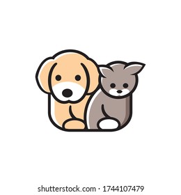 Dog and Cat Pet Shop Vector Logo Template. This logo could be use 
as logo of pet shop, pet clinic, or others