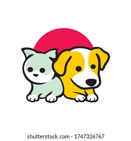 Dog and Cat Pet Shop Vector Logo Template. This logo could be use 
as logo of pet shop, pet clinic, or others