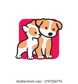 Dog and Cat Pet Shop Vector Logo Template. This logo could be use 
as logo of pet shop, pet clinic, or others