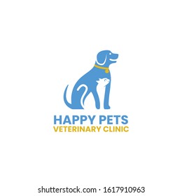 Dog And Cat Pets Animal Logo